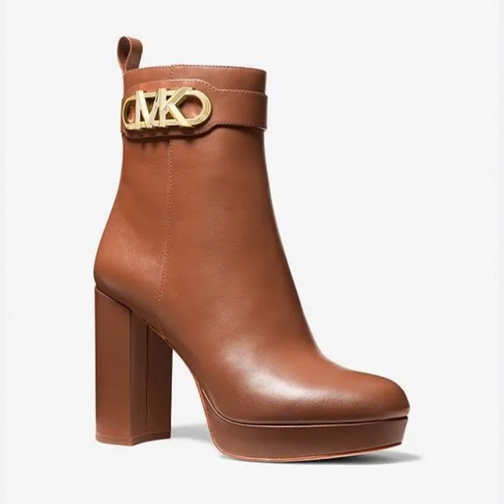 Michael Kors Parker Leather Platform Boot Luggage ✨brand new✨No box